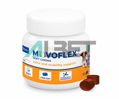 Movoflex, suplemento para perros con problemas articulares, laboratorio Virbac