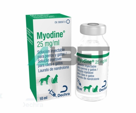 Myodine 25mg/ml anabolizante derivado de la testosterona para perros, laboratorio Dechra