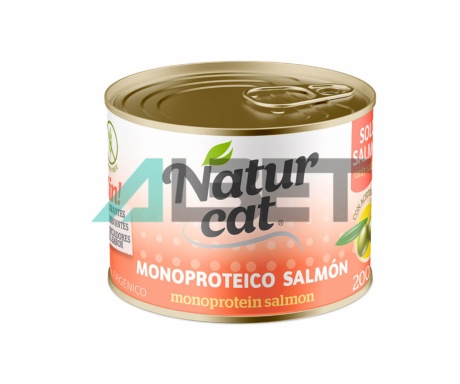 Latas de alimento natural para gatos, marca Naturcat