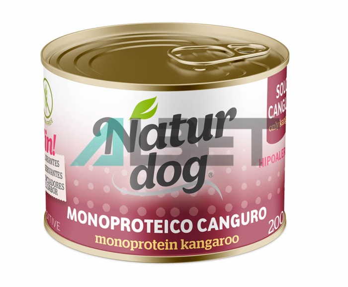 Naturdog Cangur Monoproteic, llaunes de menjar per gossos