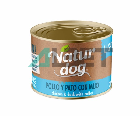 Latas de alimento natural para perros, marca Naturdog