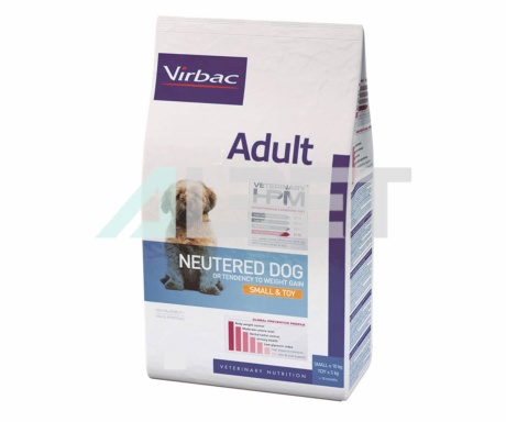 Adult Neutered Dog Small & Toy, pienso para perros esterilizados pequeños, marca Virbac