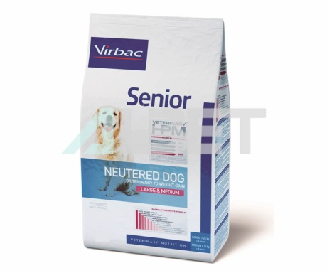 Senior Dog Neutered Large & Medium, pienso para perros sénior esterilizados, Virbac