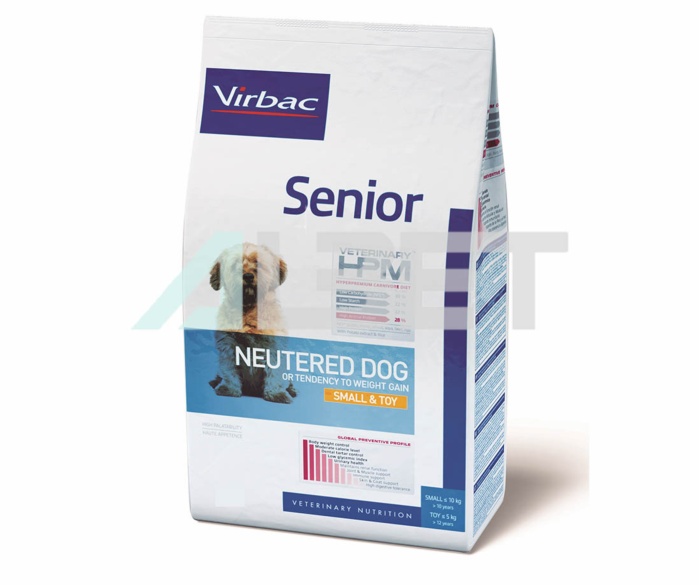 Senior Dog Small & Toy, pinso per gossos seniors esterilitzats petits i minis, Virbac