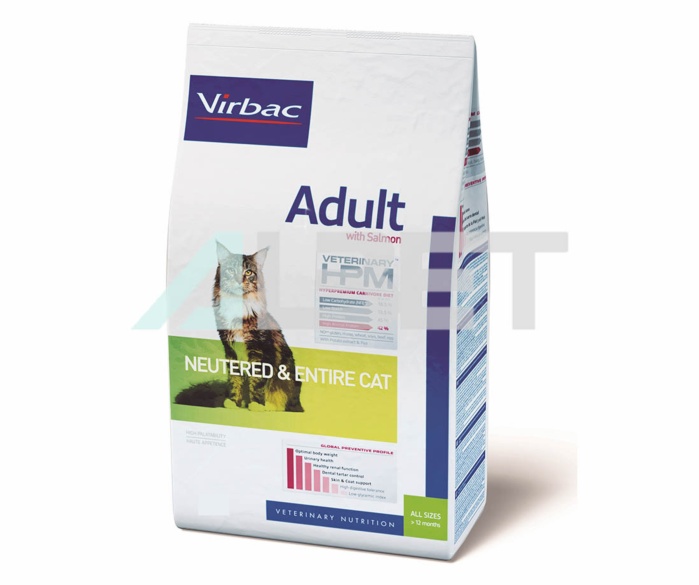 Adult Salmon Neutered & Entire Cat, pinso per gats esteriltizats, marca Virbac