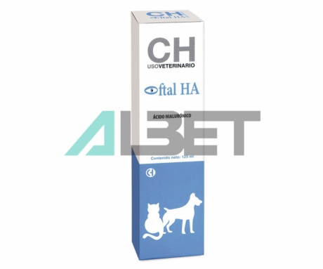 Oftal HA, solució de rentat d'ulls per gossos i gats , Chemical Iberica