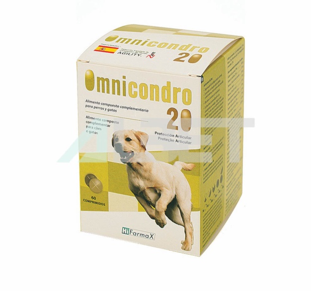 Omnicondro 20, condroprotector per gossos, laboratori Hifarmax
