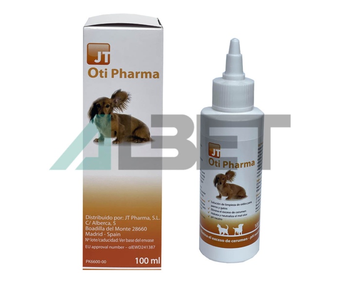 Oti Pharma, limpiador ótico para mascotas, laboratorio JTPharma