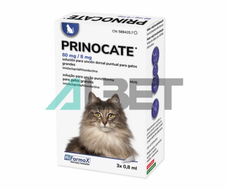 Prinocate, pipetas antiparasitarias para gatos, laboratorio Hifarmax