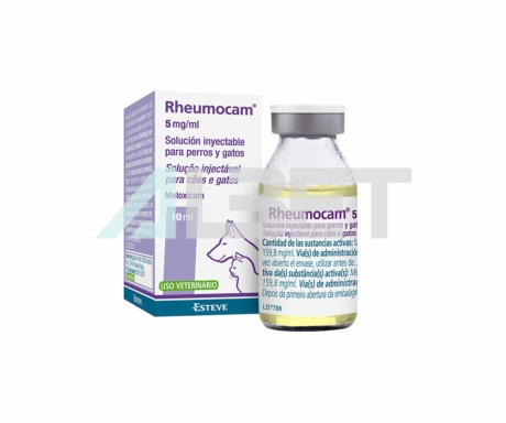 Rheumocam Inyectable, antinflamatorio para perros y gatos, laboratorio Ecuphar