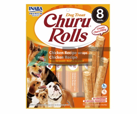Rolls Pollo Churu Dog, snacks naturales para perros