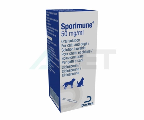 Sporimune, jarabe para gatos y perros alérgicos, laboratorio Dechra