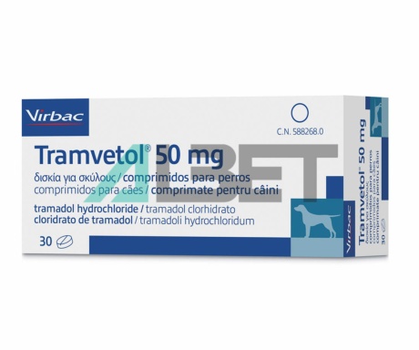Tramadol, analgésico opioide oral para perros, marca Virbac