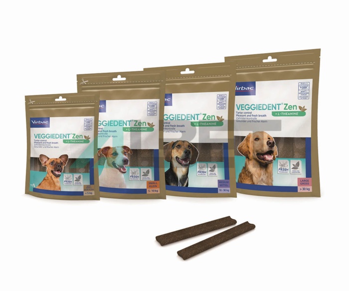 Veggiedent Zen, láminas masticables para la salud oral de los perros, laboratorio Virbac