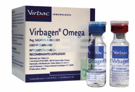 Interferon omega felino para gatos y perros, marca Virbac