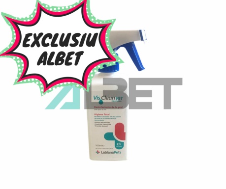 VisClean Vet Hipocloroso, spray desinfectante para animales, laboratorio Labiana
