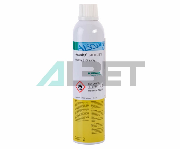 ACEITE INSTRUMENTAL SPRAY STERILIT AESCULAP, aceite para lubricar antes de la esterilización del material clínico