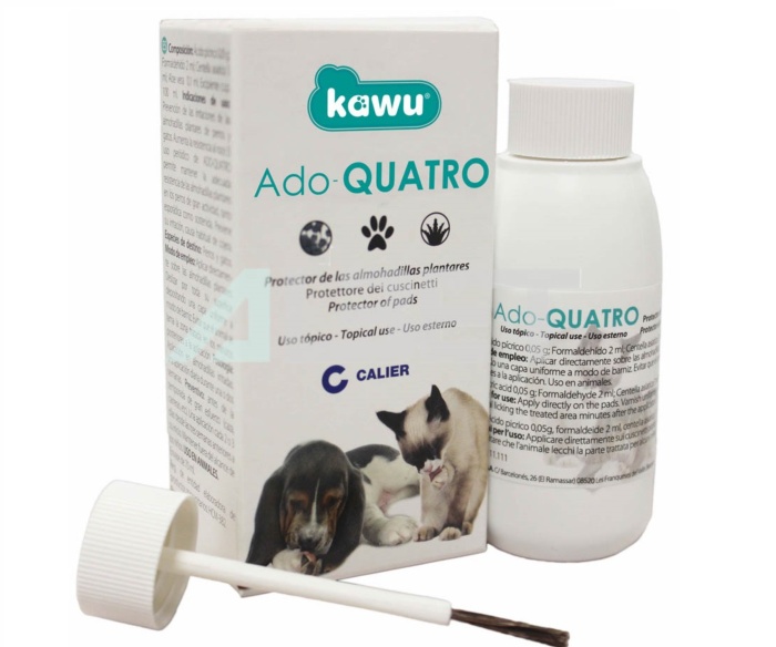 Ado Quatro, protector dels coixinets en gossos i gats, marca Calier