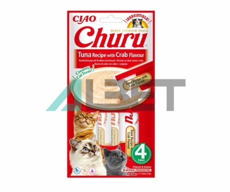 Receta Atun Cangrejo Churu, snacks naturals per gats