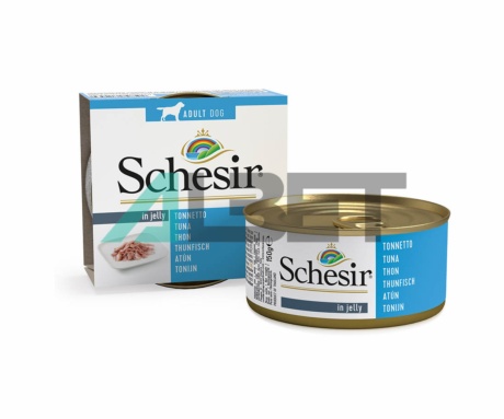Latas de comida natural para perros, sabor atún, marca Schesir