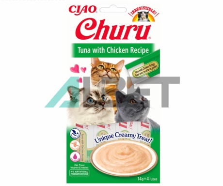 Recepta Atun Pollo Churu, snacks naturals per gats