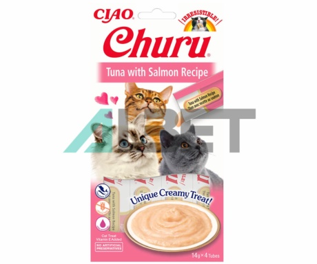 Recepta Atun Salmon Churu, snacks naturals per gats