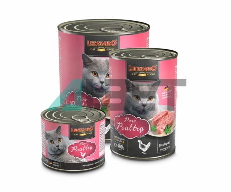 Llaunes d'aliment humit per gats, marca Leonardo