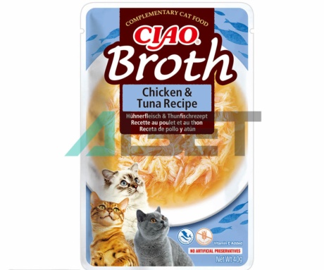 Broth Pollo Atun Churu, snacks naturales para gato