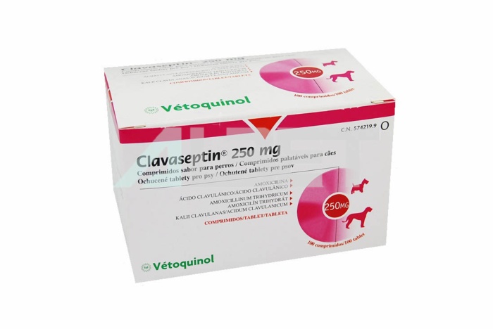 Clavaseptin antibiótico oral en comprimidos para gatos y perros