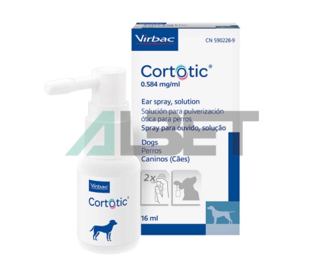 Cortotic, cortisona òtica en esprai per gossos, laboratori Virbac