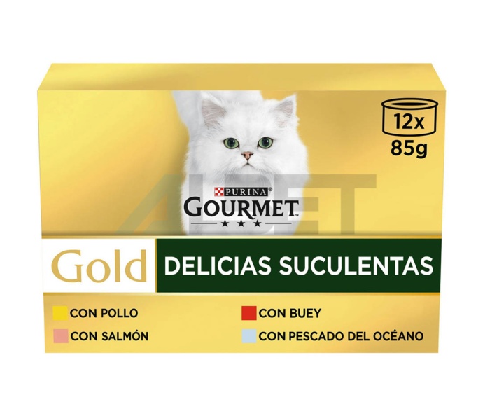 Delicias Suculentas Multipack Gourmet Gold, latas de comida para gatos