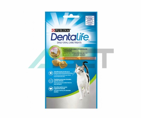 Snacks dentals per gats, marca Dentalife Purina