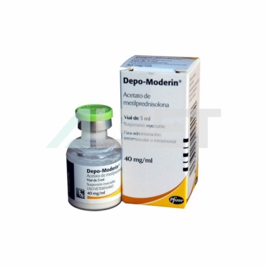 Depo Moderin glucocorticoide injectable metilprednisolona 40mg/ml