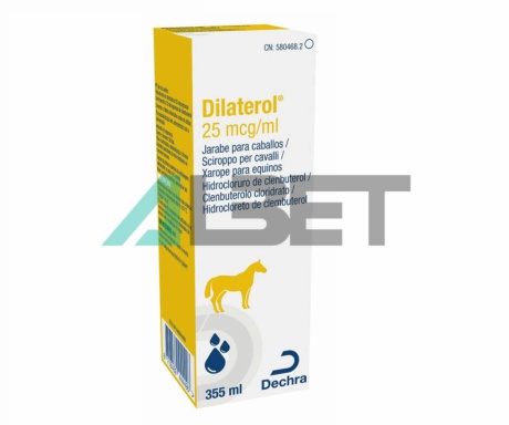 Dilaterol 25mcg/ml Jarabe antitusivo para caballos, laboratorio Dechra