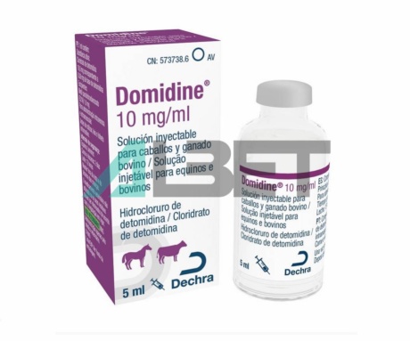 Domidine, sedante y analgésico para vacas y caballos, laboratorio Dechra