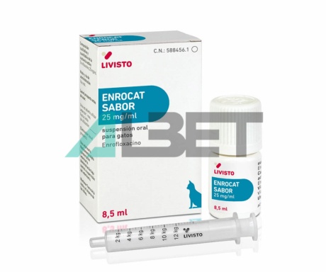 Enrofloxacino jarabe antibiótico para gatos, marca Livisto