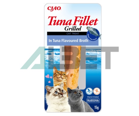 Filete Atun Caldo Atun, snack natural para gatos, marca Churu