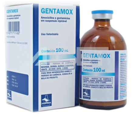 Gentamicina i amoxicil·lina antibiòtic injectable per porcs i vaques, laboratori Hipra
