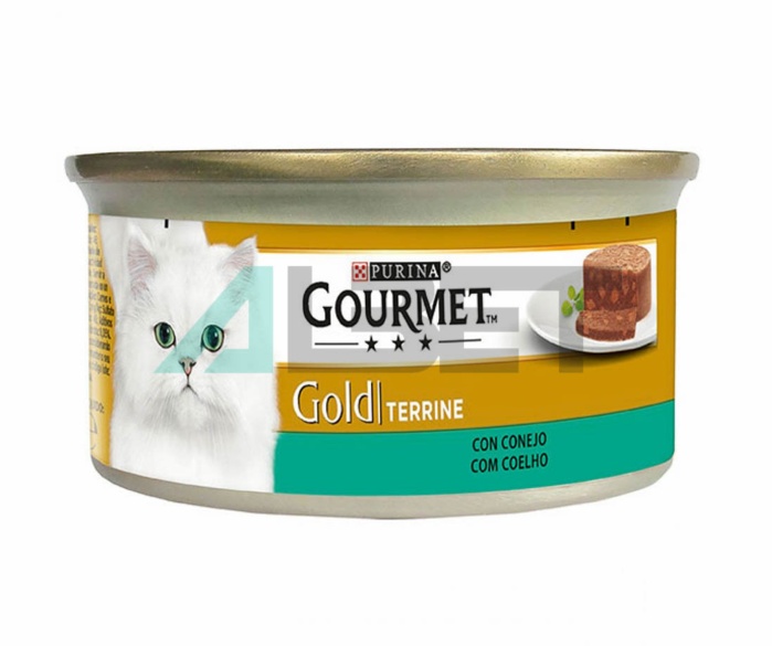 Terrina Conill Gourmet Gold, alimentació humida en llaunes per gats, Purina