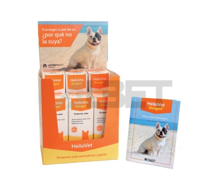 Heliovet Expositor, protección solar para perros y gatos, marca Stangest