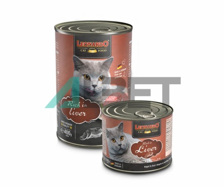 Latas de alimento húmedo para gatos, marca Leonardo