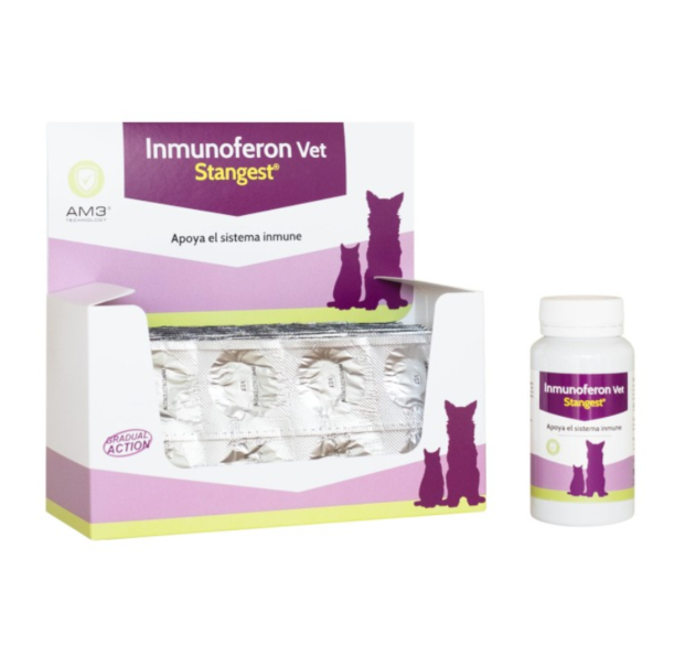 Inmunoferon Vet suplement immunològic per gats i gossos, laboratori Stangest