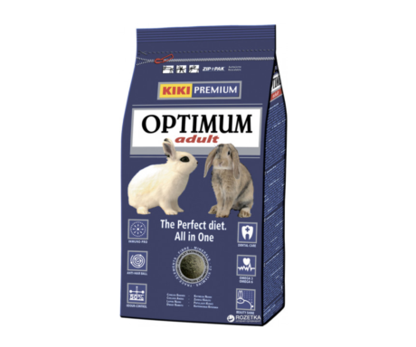 Kiki Optimum, aliment natural per conills nans adults