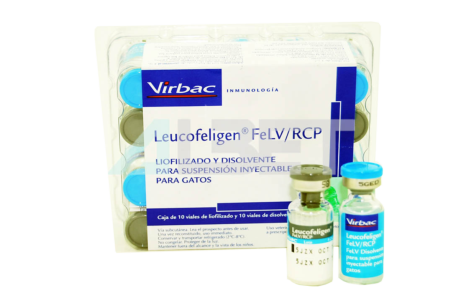 Vacuna trivalente y leucemia para gatos, marca Virbac