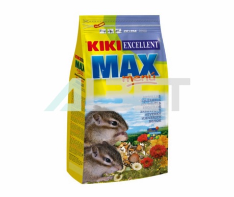 KIKI MAX MENU ARDILLAS, menjar natural per esquirols, els manté entretinguts i gasta els seus incisius
