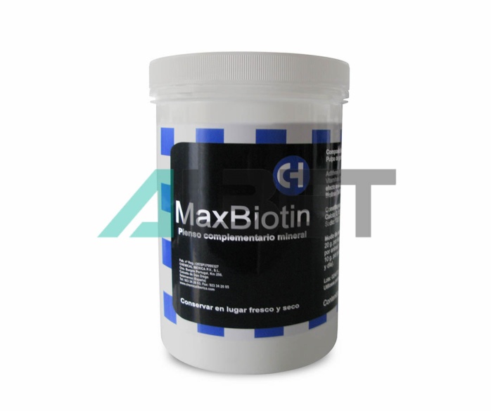 Maxbiotin, aliment complementari per a cavalls, Chemical Iberica