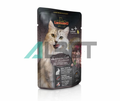Sobres de alimento húmedo para gatos, marca Leonardo