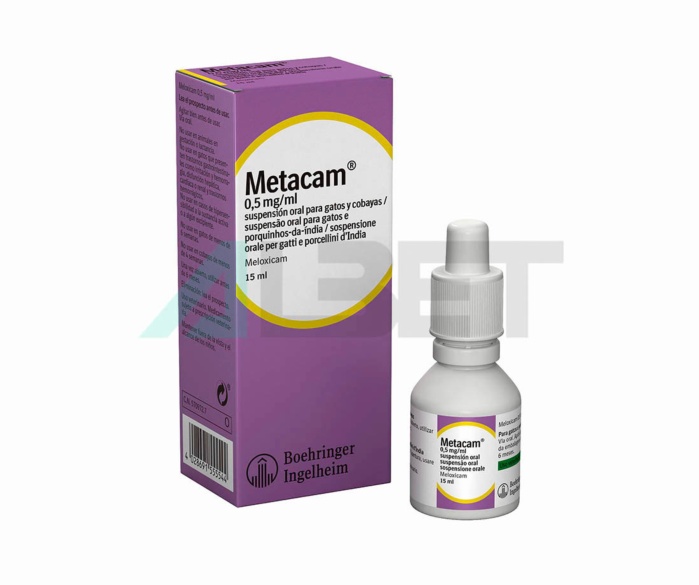 Metacam Supensión oral 0.5mg/ml, xarop antiinflamatori per gats i cobais, Boehringer Ingelheim