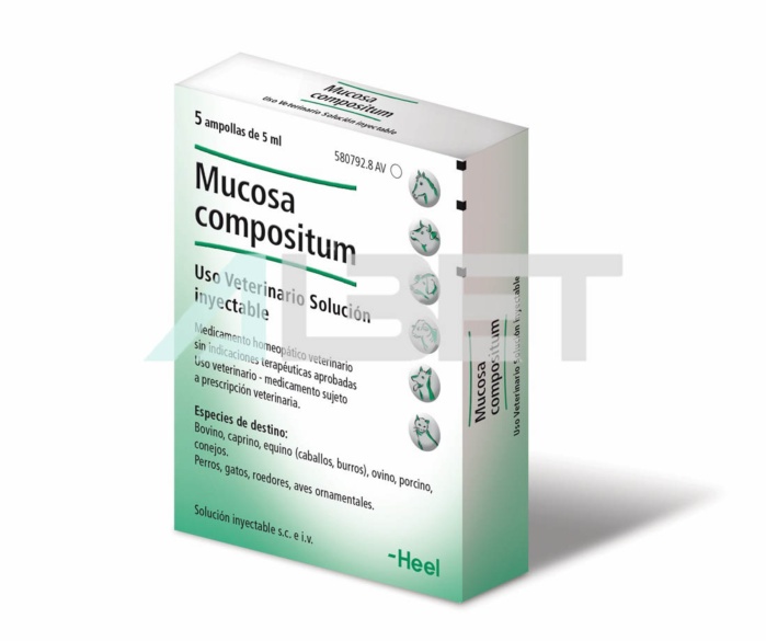Mucosa Compositum, homeopatia veterinària, marca Heel
