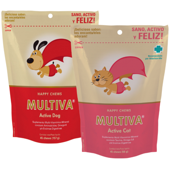 Vitaminas en chews para gatos y perros, marca Vetnova